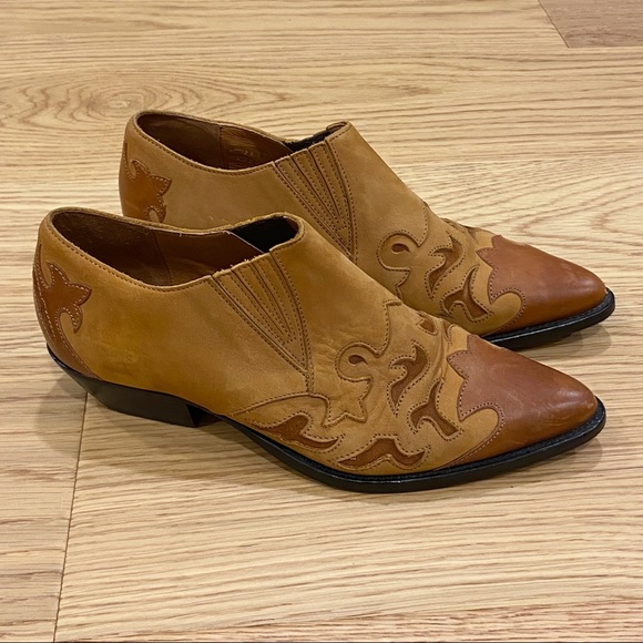 Sandro Shoes - Sandro Country Western Low Ankle Boots Size EU 38 Brown Tan